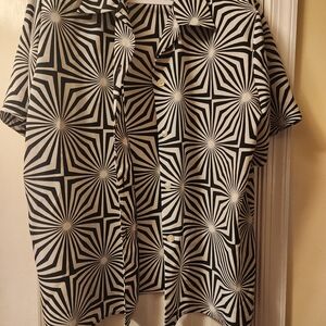 Black and White Geometric Shirt